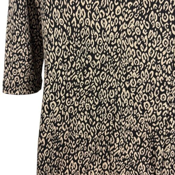 Chicos So Slimming Womens Leopard Print Stretch Sheath Knit Dress sz 0.5 / S / 6 - Picture 12 of 16